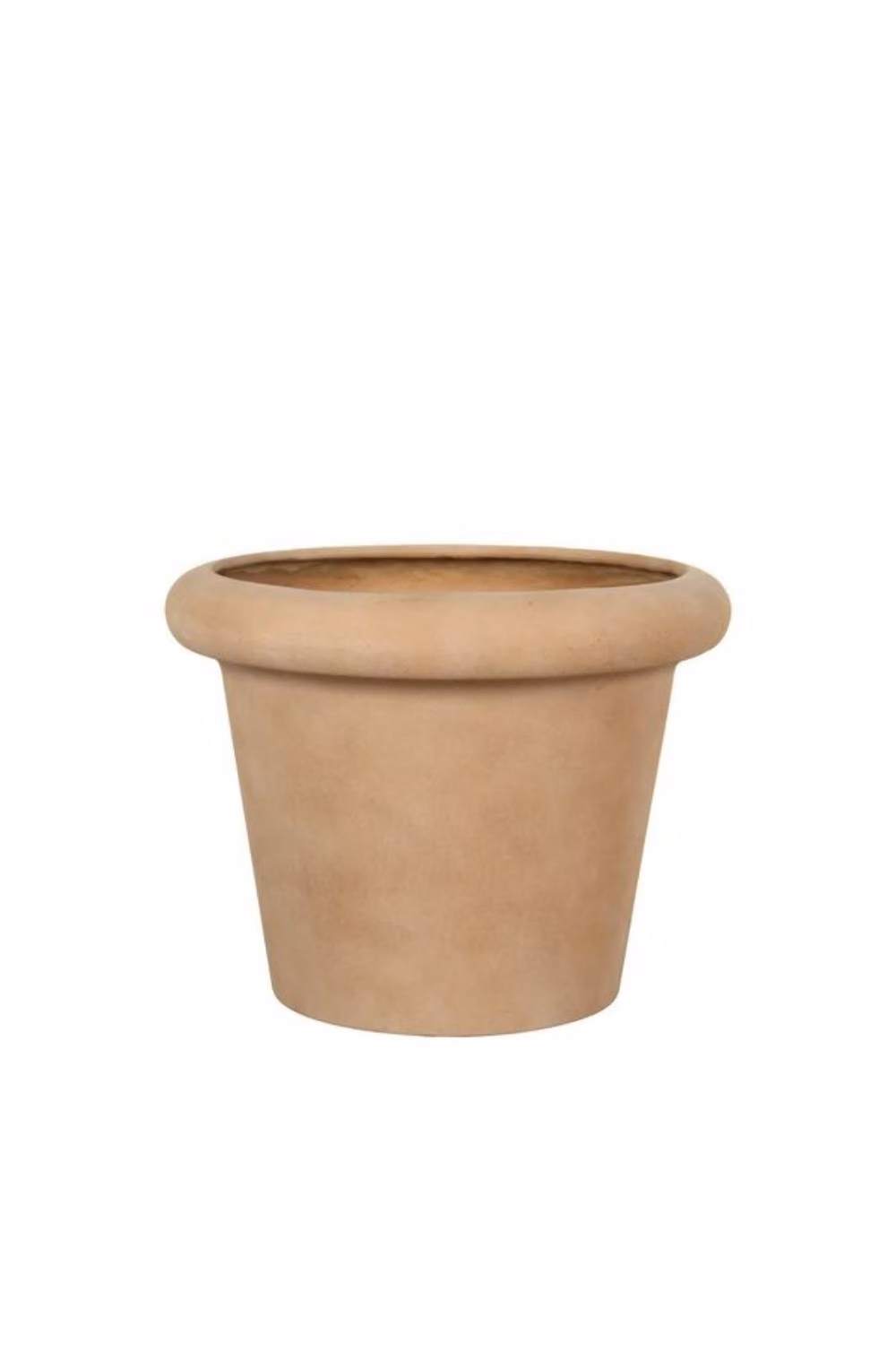 KDMD Hortus Classic Sardinia Rolltop Planter in Beige/Sand, Fibreglass, H 25 cm x W 32 cm – 2