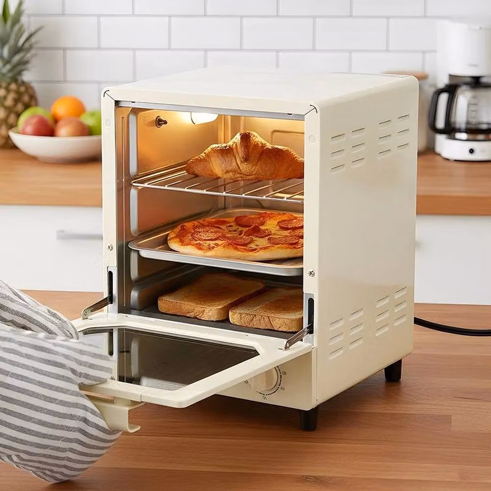 Pawnora 15L Multi-Function 3-Tier Oven and Grill Cooker in Cream – 4