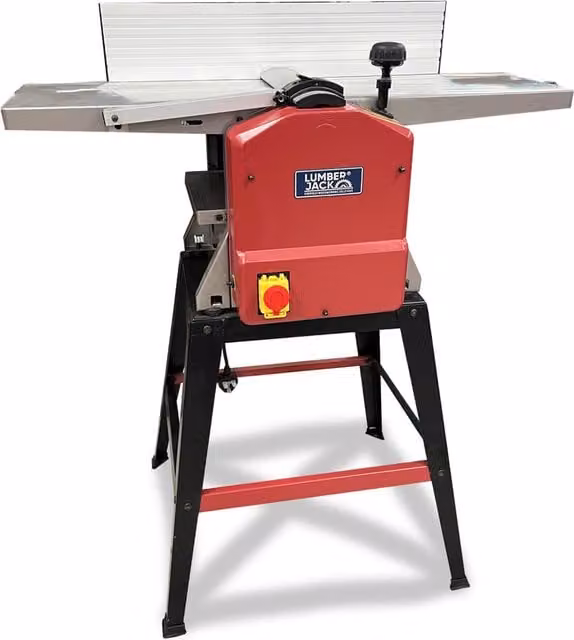 Lumberjack 254mm Professional Benchtop Planer Thicknesser with Leg Stand, 1500W, Red – 1