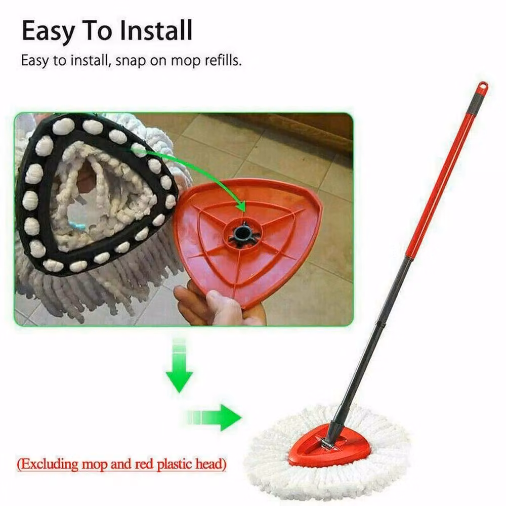Vileda SPETLEK 6 Pack Spin Mop Replacement Heads in White, Red and Multicolour – 3