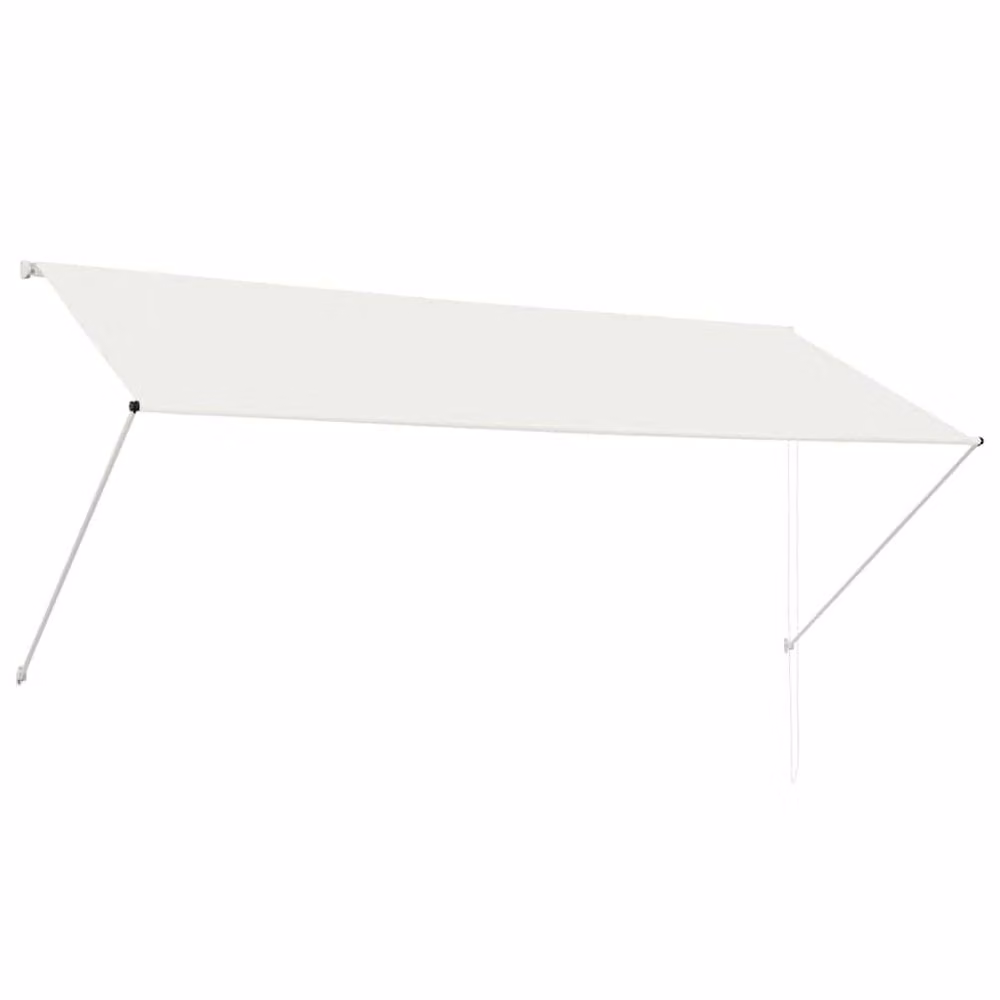 Berkfield Home Retractable Manual Folding Arm Awning in Cream, W: 300 cm, D: 150 cm – 2