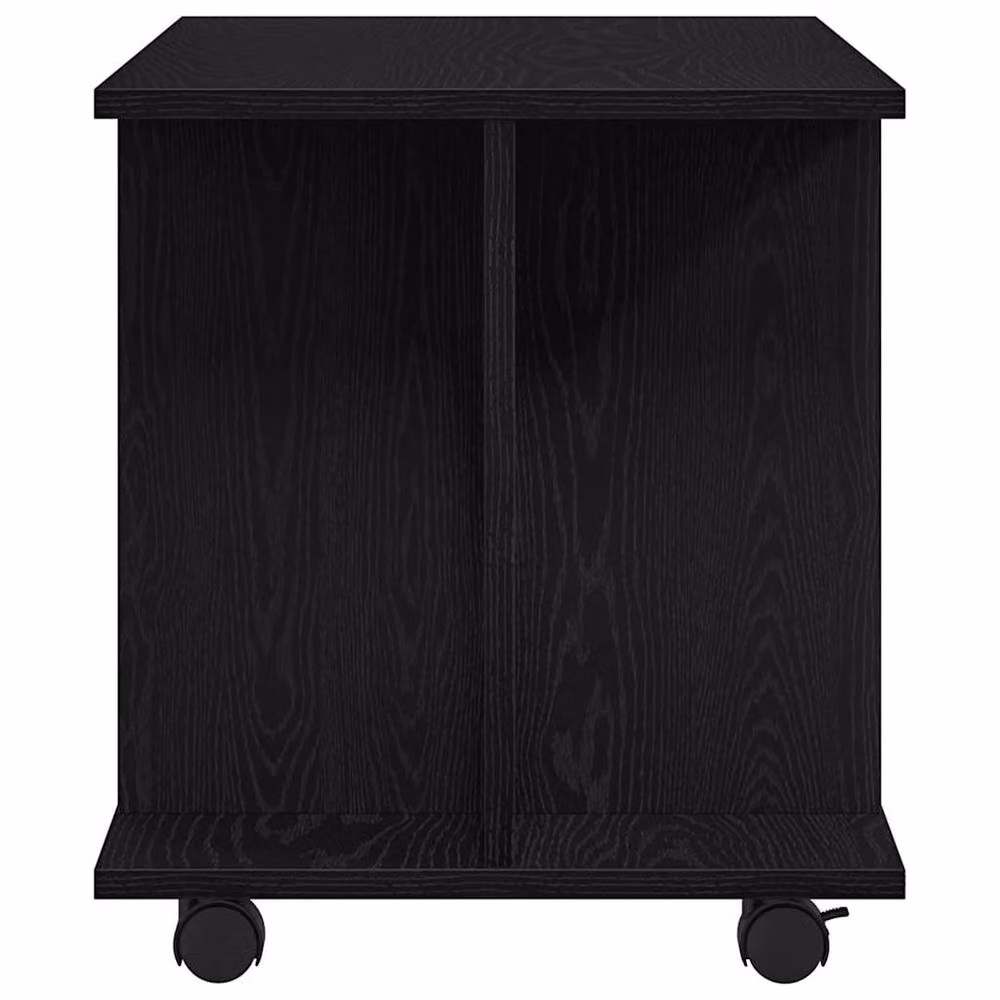 Berkfield Home Black Oak TV Cabinet with Castors, W/D/H: 80 x 40 x 45 cm – 3