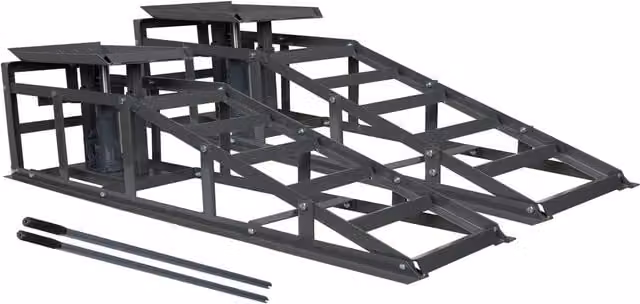 Switzer Lift 2 Ton Hydraulic Vehicle Car Ramp in Grey