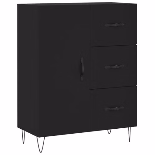 vidaXL Black Matt Sideboard in Engineered Wood W/D/H: 69.5 x 34 x 90 cm – 1