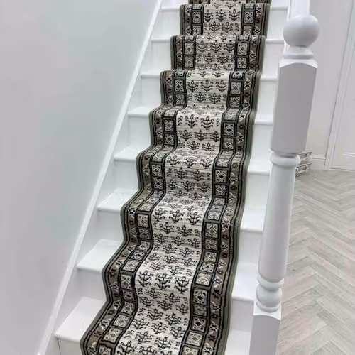runrug Mayan Green Soft and Durable Stair Runner, W: 60 cm, L: 690 cm – 6