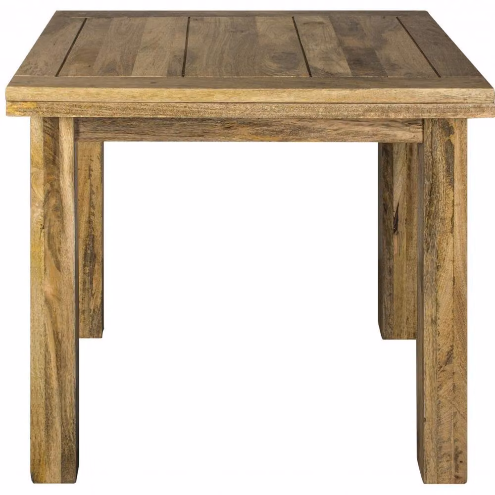 Wyld Haus Sperlonga Extendable 6 Seater Mango Wood Dining Table in Brown, W/D/H: 160 x 100 x 78 cm – 2