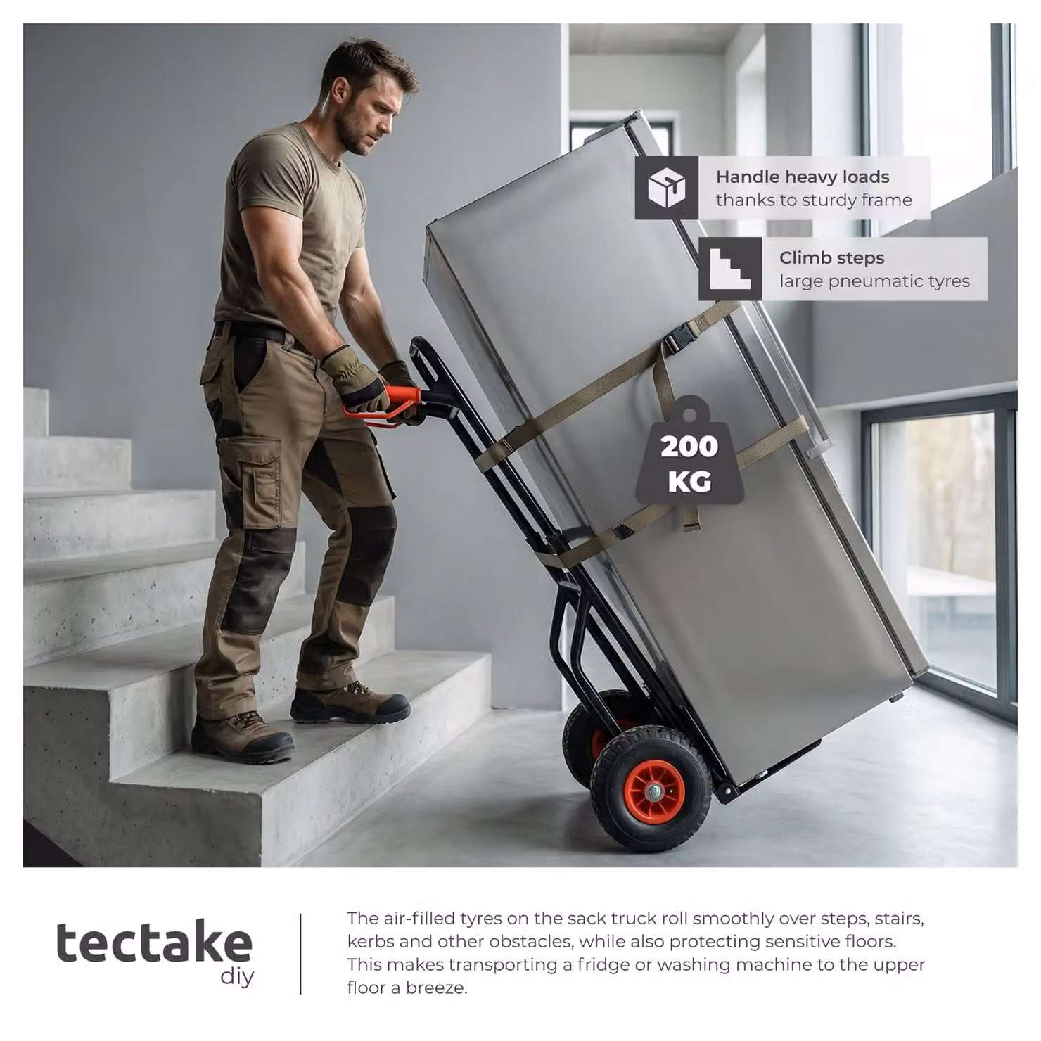 tectake Sack Barrow in Black with 200kg Capacity – 3