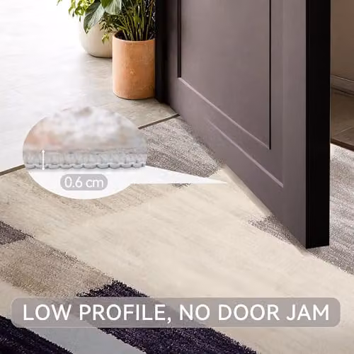 MCC Direct Modern Abstract Rectangular Microfibre Rug in Black, W/D/H: 280 x 200 cm – 10