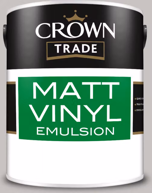Crown Trade Matt Vinyl Dispersion Paint in Cloudburst Multicolour, 5 l