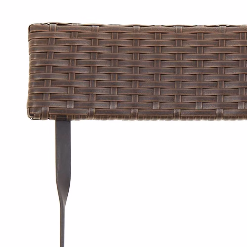 Berkfield Home Beautiful Folding Bistro Chairs, Set of 2, Brown Poly Rattan and Steel – 3