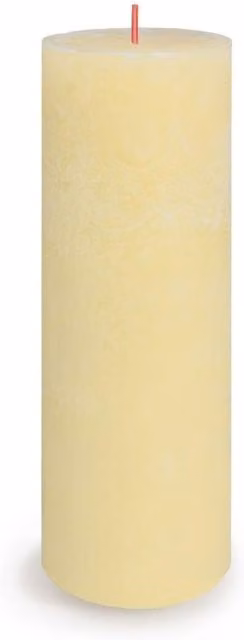 Bolsius Rustic Shine Pillar Candle, Sunny Yellow, H 19.0 cm x W 6.8 cm