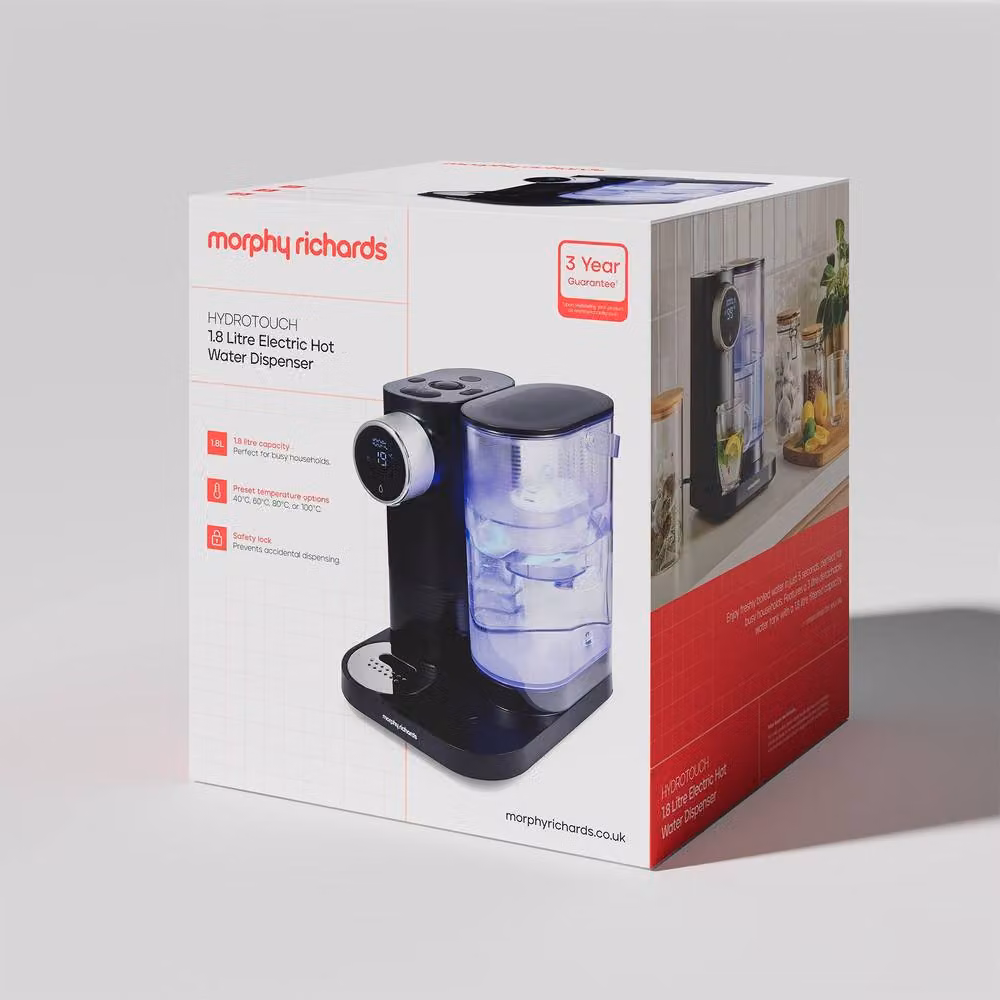 Morphy Richards HydroTouch 1.8L Electric Water Dispenser with Touch Display and Removable Tank, Black – 8