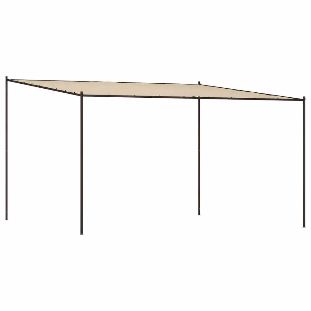 Berkfield Home Beige Gazebo with Steel Frame and Polyester Fabric, 4 x 4 m – 2