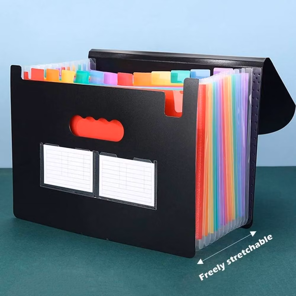 PAWNORA A4 25 Pocket Document Display Folder in Black – 3