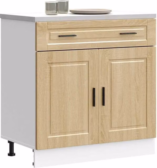 Berkfield Home Porto Sonoma Oak Kitchen Base Cabinet in Brown