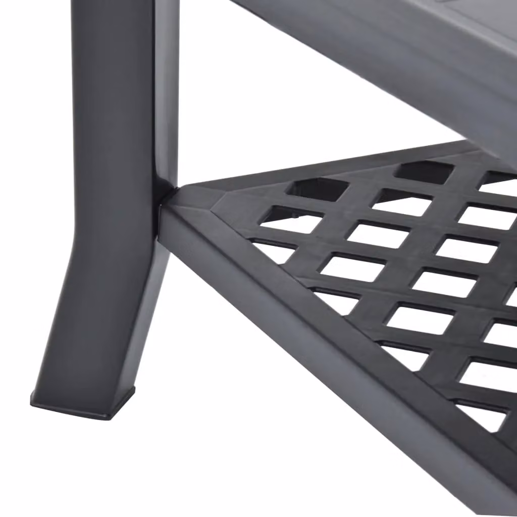 Berkfield Home Anthracite Coffee Table in Black Plastic, W/D/H: 90 x 60 x 46 cm – 5