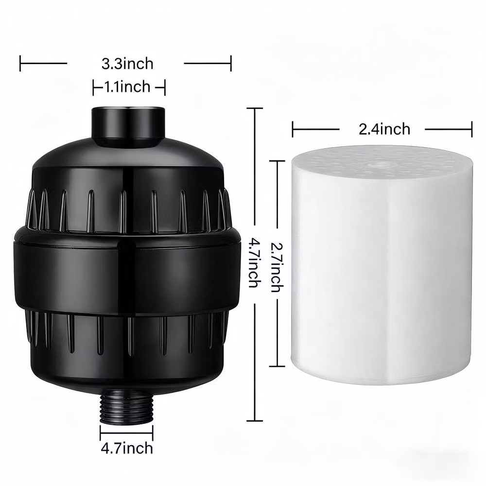 INMTFEI Universal Multi Layer Shower Filter Replacement Cartridge, Black, 1/2 inch – 8