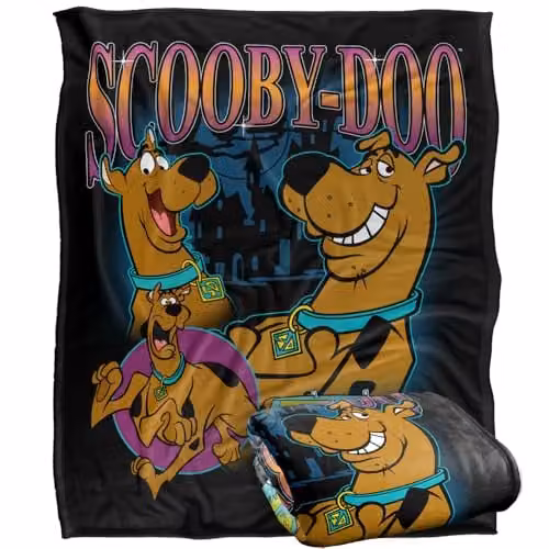 LOGOVISION Scooby Doo Bootleg Silky Touch Super Soft Fleece Throw Blanket, Multicolour, W: 127.0 cm, H: 152.4 cm