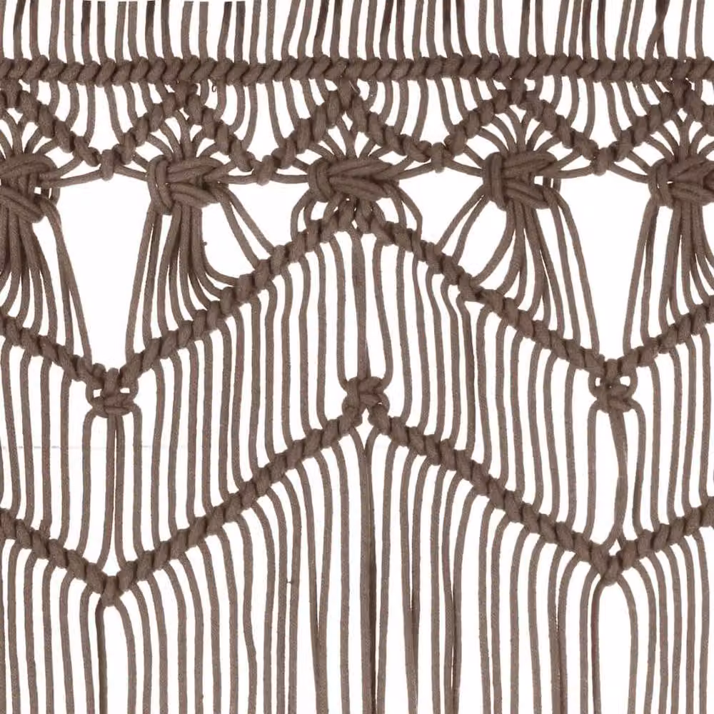 Berkfield Home Boho Macrame Curtain in Beige, W/H: 140 x 240 cm – 2