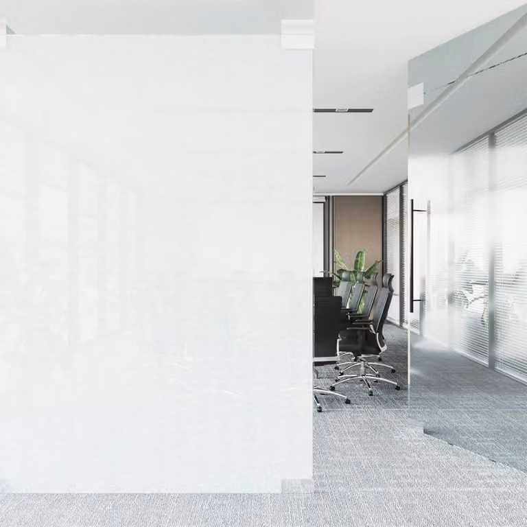 Berkfield Home Frosted Transparent Window Film, Black PVC, W: 45 cm, L: 1000 cm