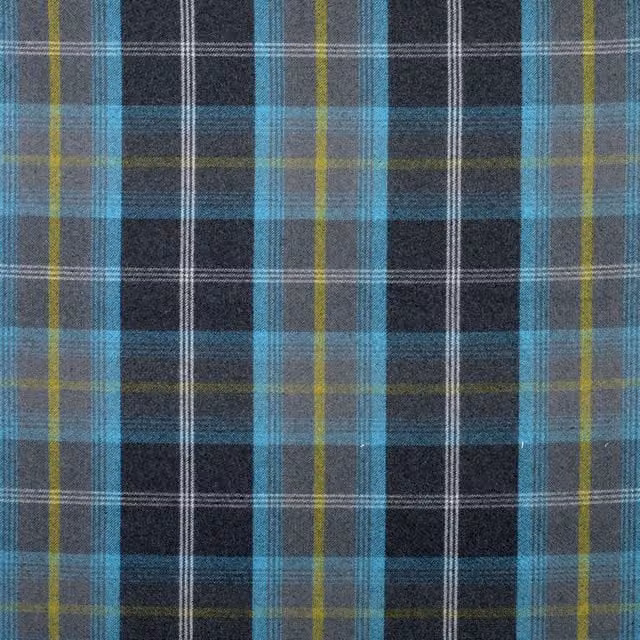 Terrys Balmoral Fabric in Azure Blue and Green
