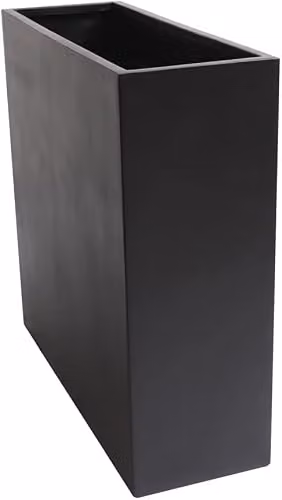 Primrose Tall Trough Fibreglass Planter, Black, W: 60 cm, D: 30 cm, H: 90 cm – 6