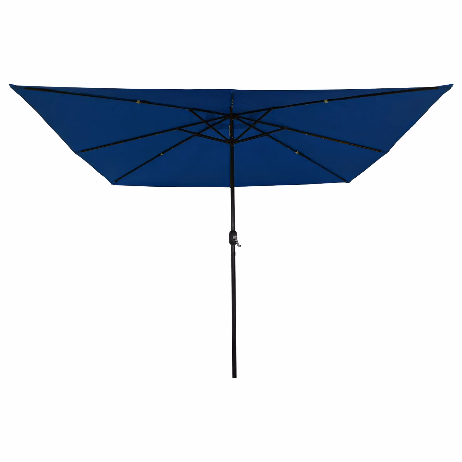 Berkfield Home Square Garden Parasol with LED Lights, Azure Blue, W: 295 cm, D: 245 cm – 2