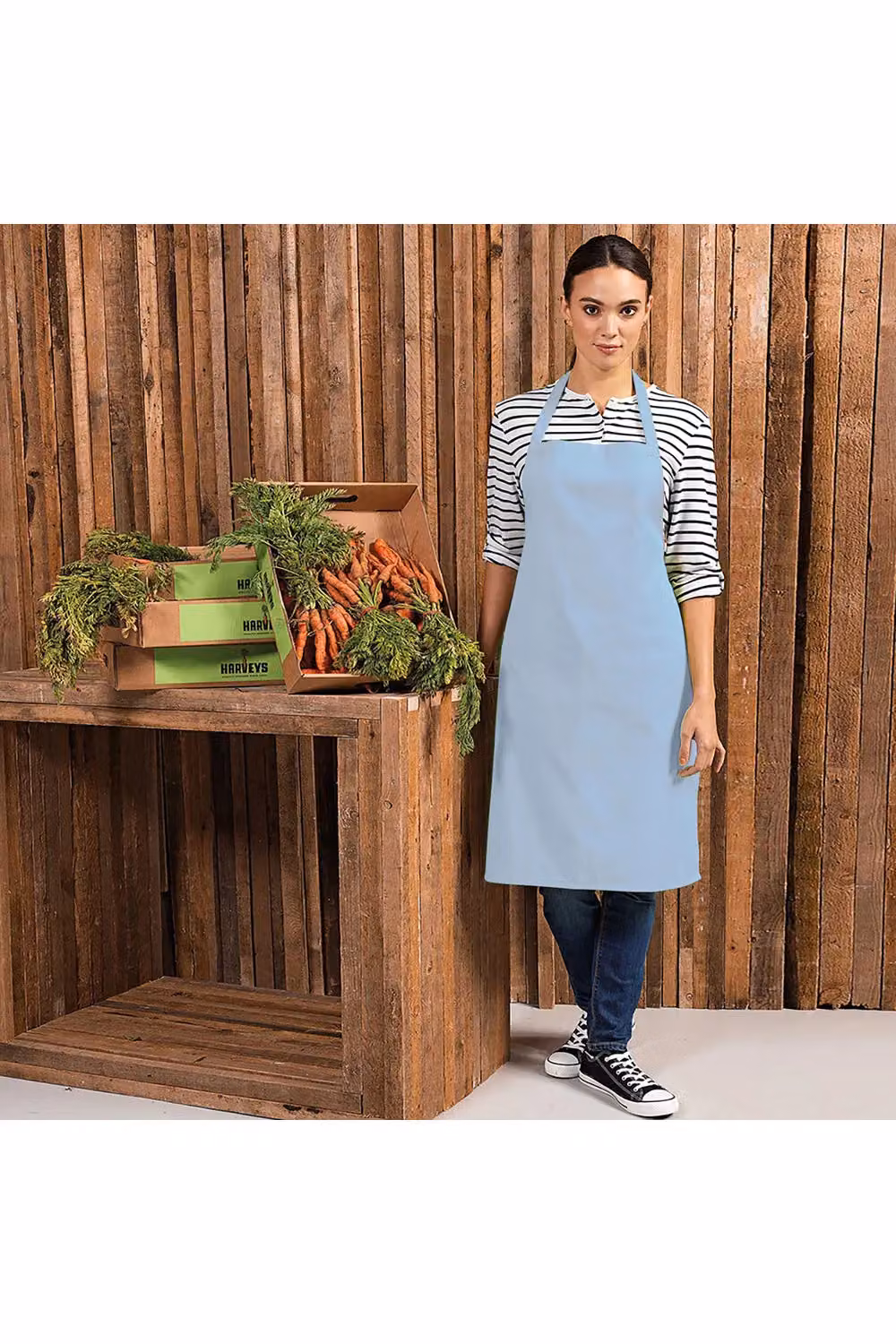 Premier Colours Poly Cotton Bib Apron in Blue – 2