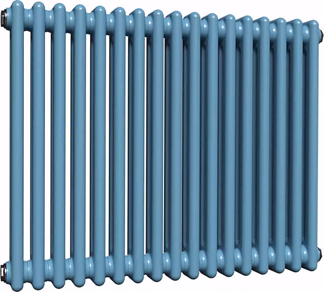 Lux Heat Horizontal Column Radiator in Blue, W: 60.0 cm, H: 78.5 cm