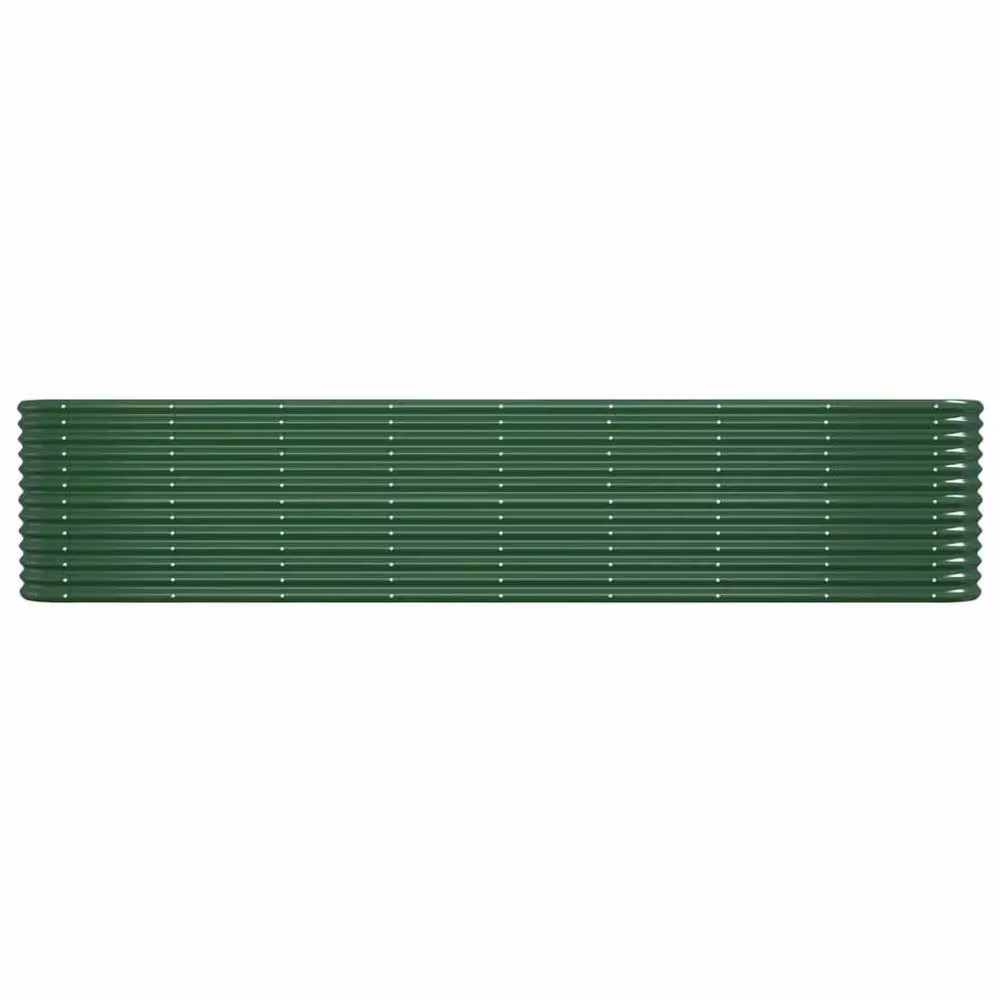 Berkfield Home Garden Powder-coated Steel Raised Bed in Green, W/D/H: 332 x 40 x 68 cm – 3