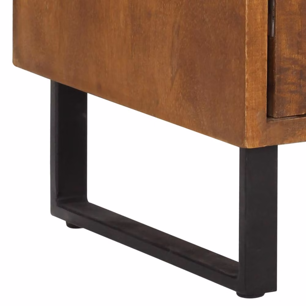 Berkfield Home Dense Bedside Cabinet in Brown Solid Mango Wood, W/D/H: 40 x 30 x 50 cm – 3