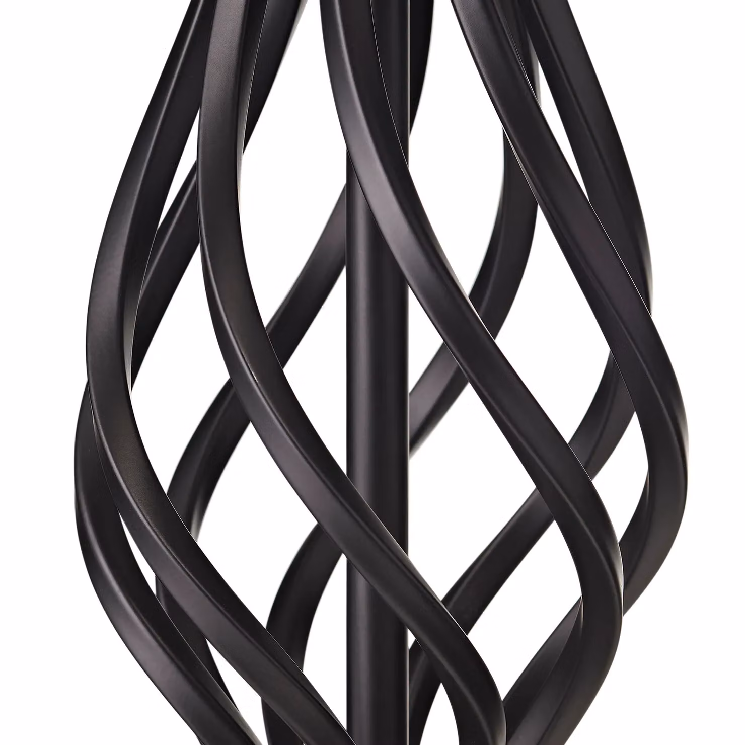 Happy Homewares Traditional Table Lamp with Barley Twist Base and Linen Shade in Black – 2
