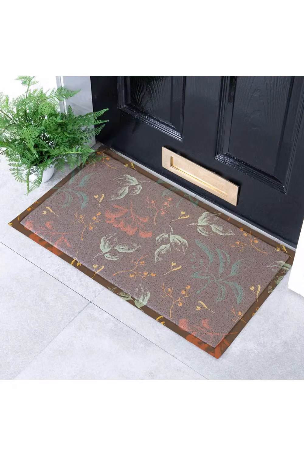Artsy Mats Sketch Autumn Leaves Indoor Outdoor Doormat, Red and Multicolour, W/D/H: 70 x 40 cm – 2