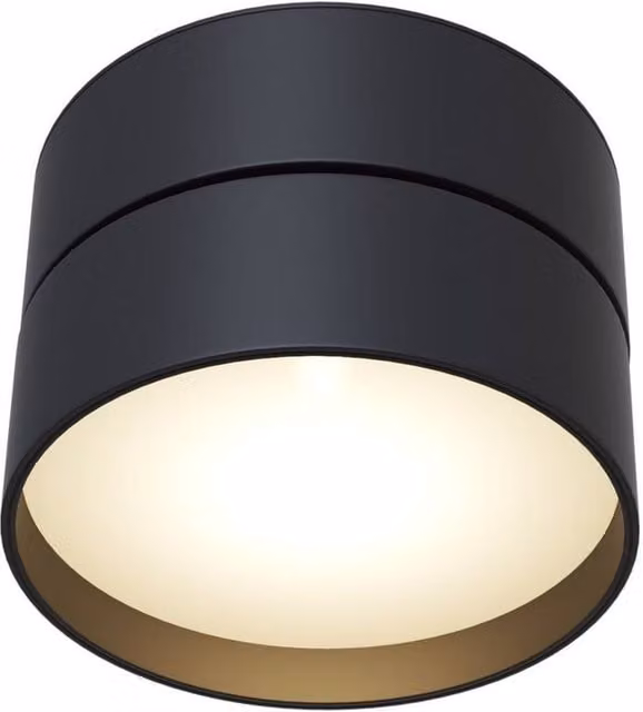 Maytoni Onda Adjustable LED Surface Mounted Downlight, Black, 4000K