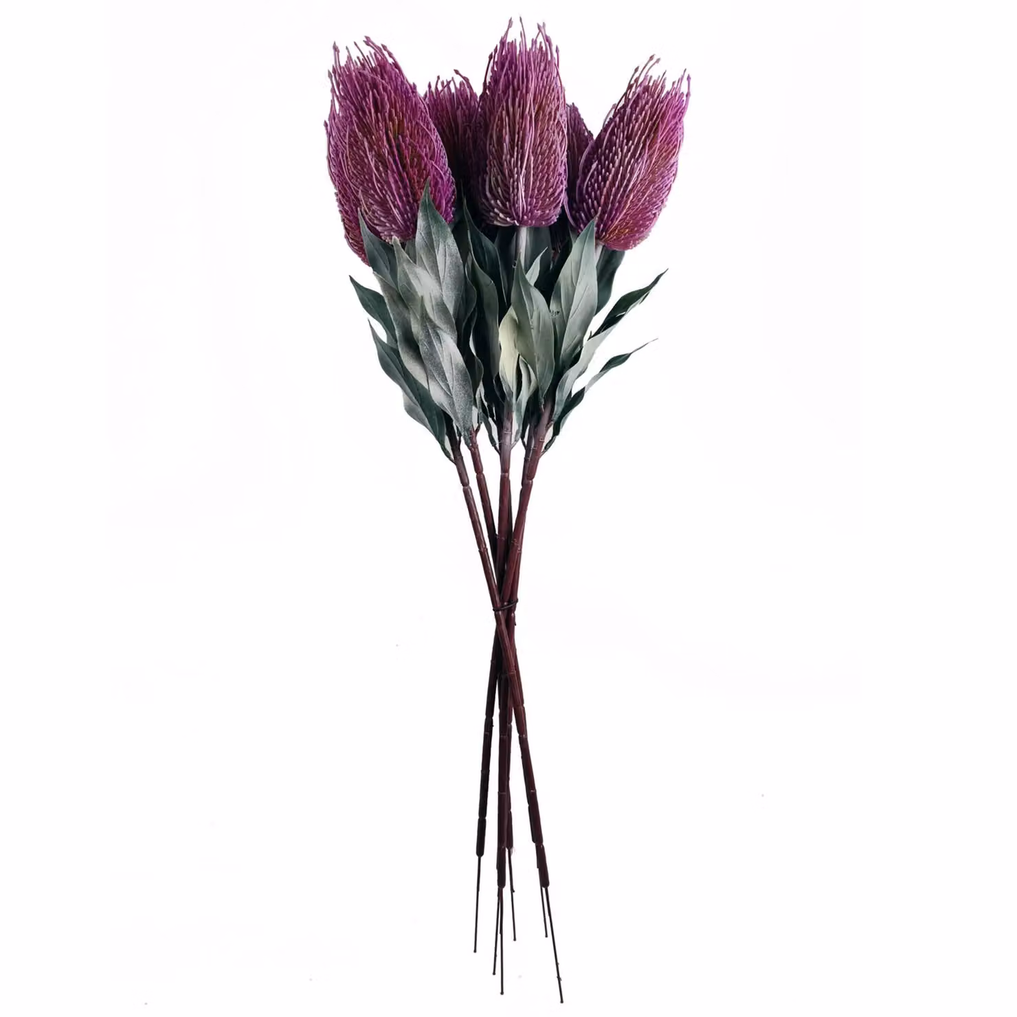 Leaf Design Pink Banksia Menziesii Artificial Flower Stems, Pack of 6, Height: 75 cm – 2