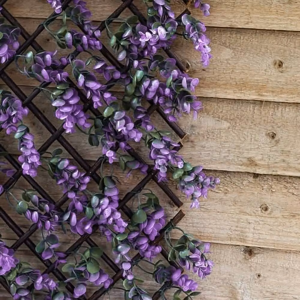 Marco Paul Artificial Flower Wall Trellis in Purple, W/H: 90 x 180 cm – 6