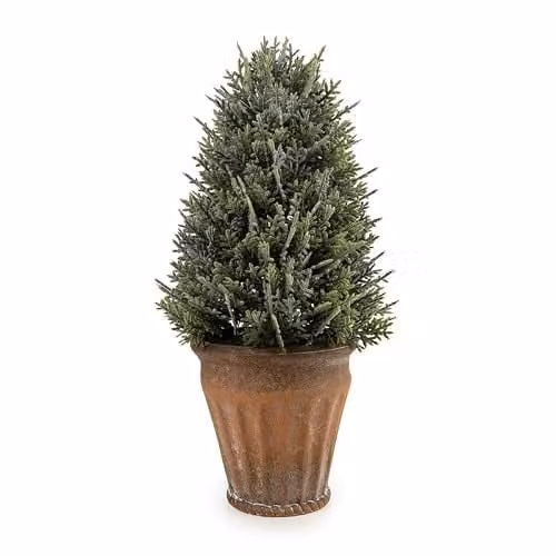Madison & Mayfair Green Artificial Cypress Tree in Decorative Pot, Height: 29.2 cm – 1
