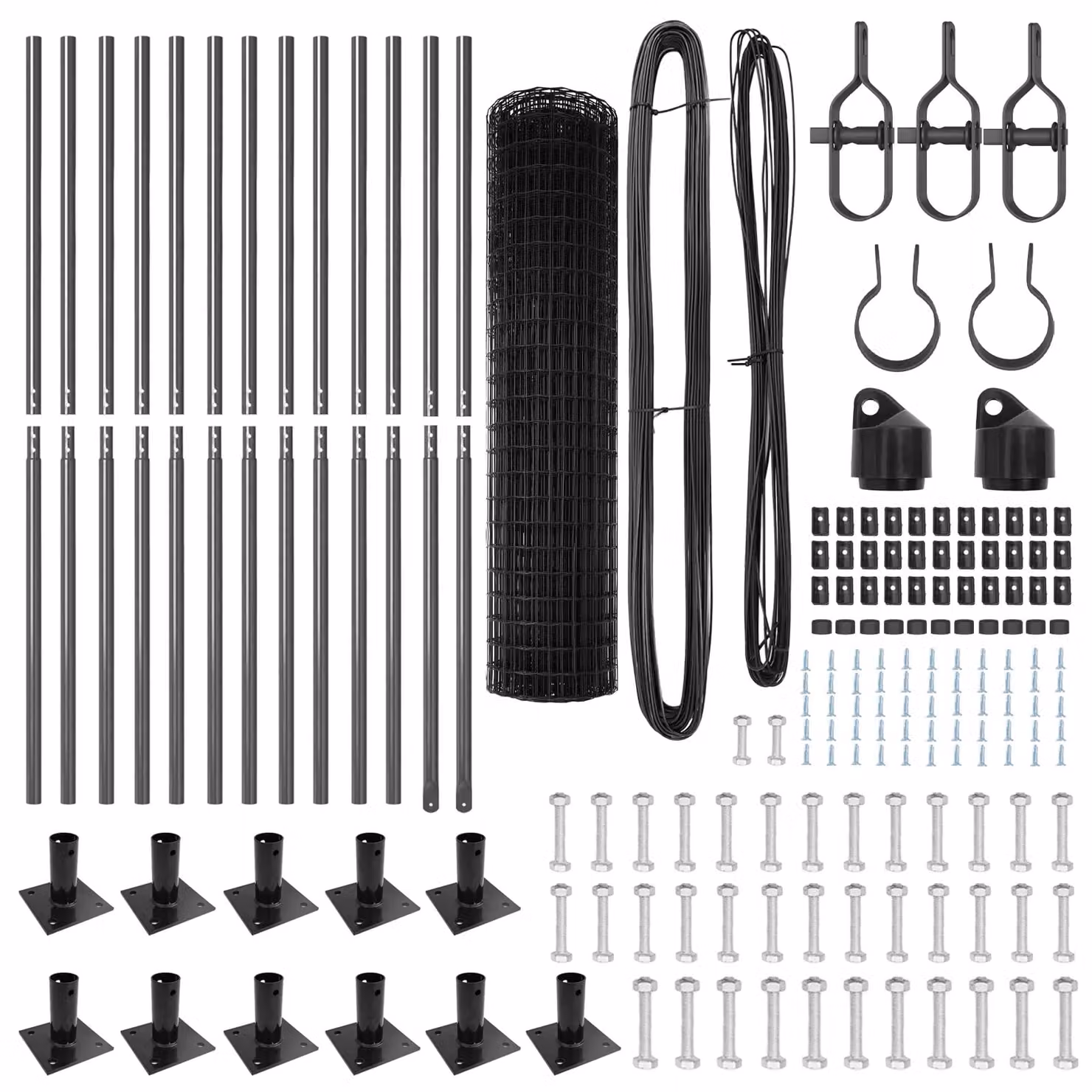 Berkfield Home Euro Fence with 13 Flanged Posts, Galvanised Steel, Silver, W: 25 m, H: 1.2 m – 3