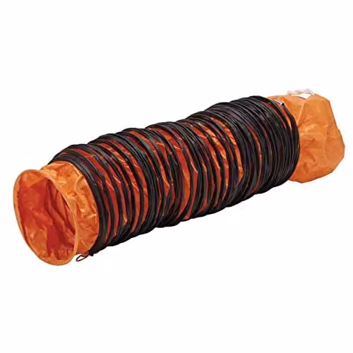 Draper PVC Ventilation Ducting Hose in Black and Orange, 300mm