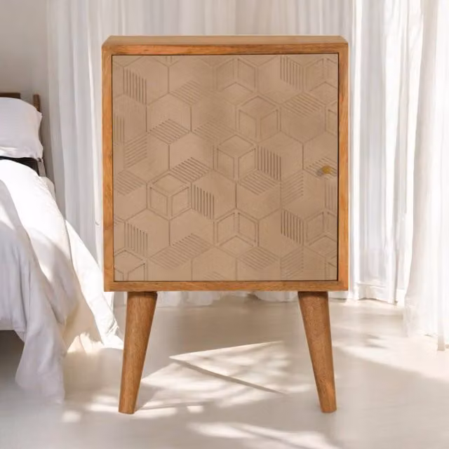 Artisan Furniture Acadia Mango Wood Bedside Table in Brown