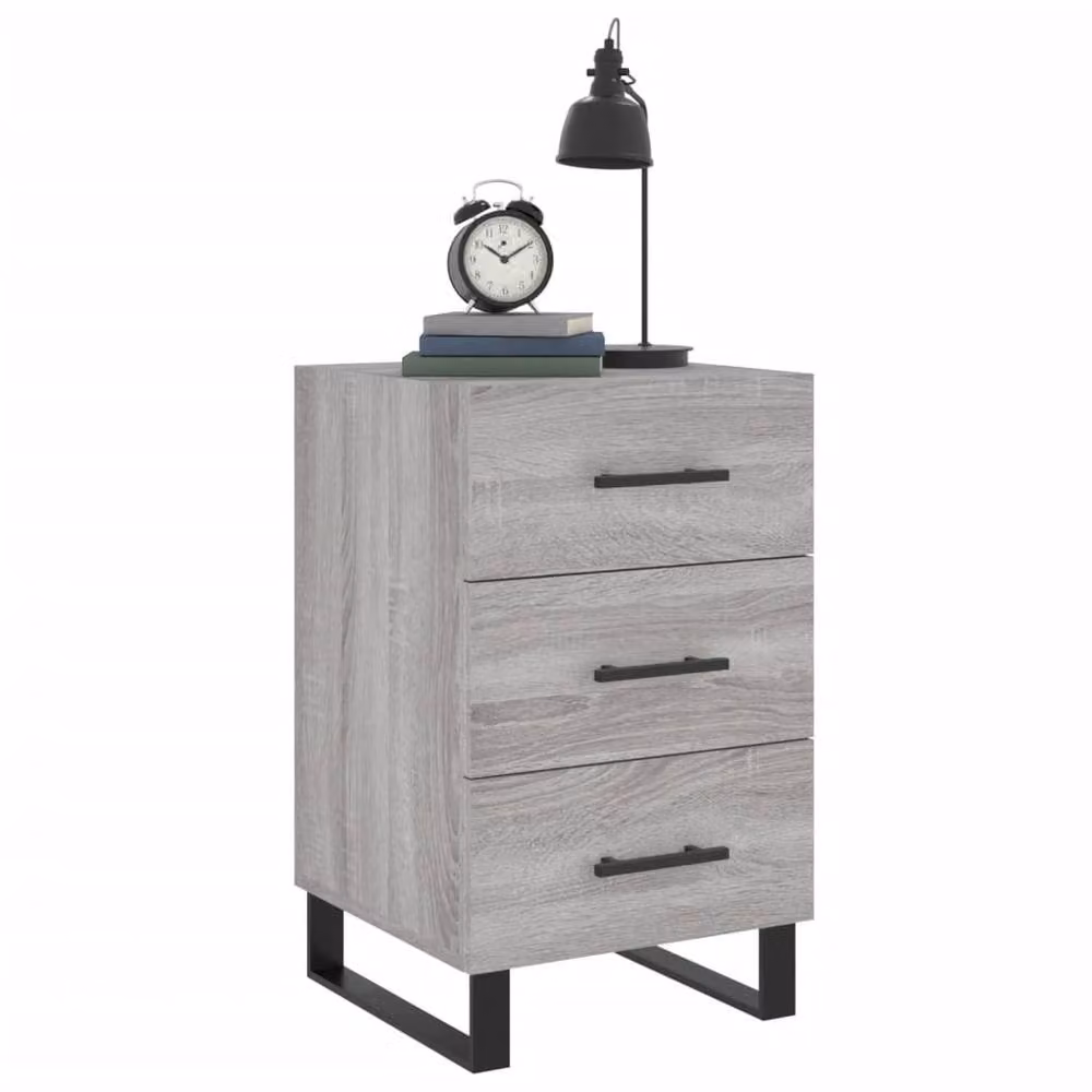 Berkfield Home Grey Sonoma Bedside Cabinet W/D/H: 40 x 40 x 66 cm – 3