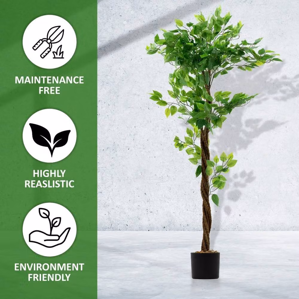 Havendro Artificial Ficus Tree Plant, Green, Height: 150 cm – 2