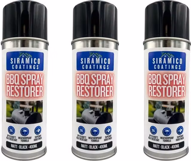 SIRAMICO COATINGS Opaque Black Spray Paint for BBQ, Firepit and Smoker