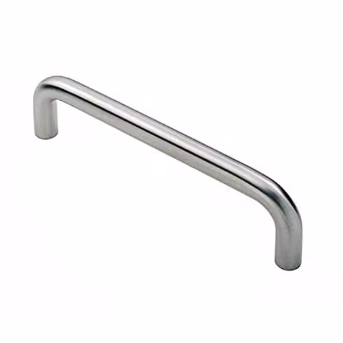 Loops Round D Bar Pull Handle in Brushed Silver Stainless Steel, Fixing Centres: 600 mm