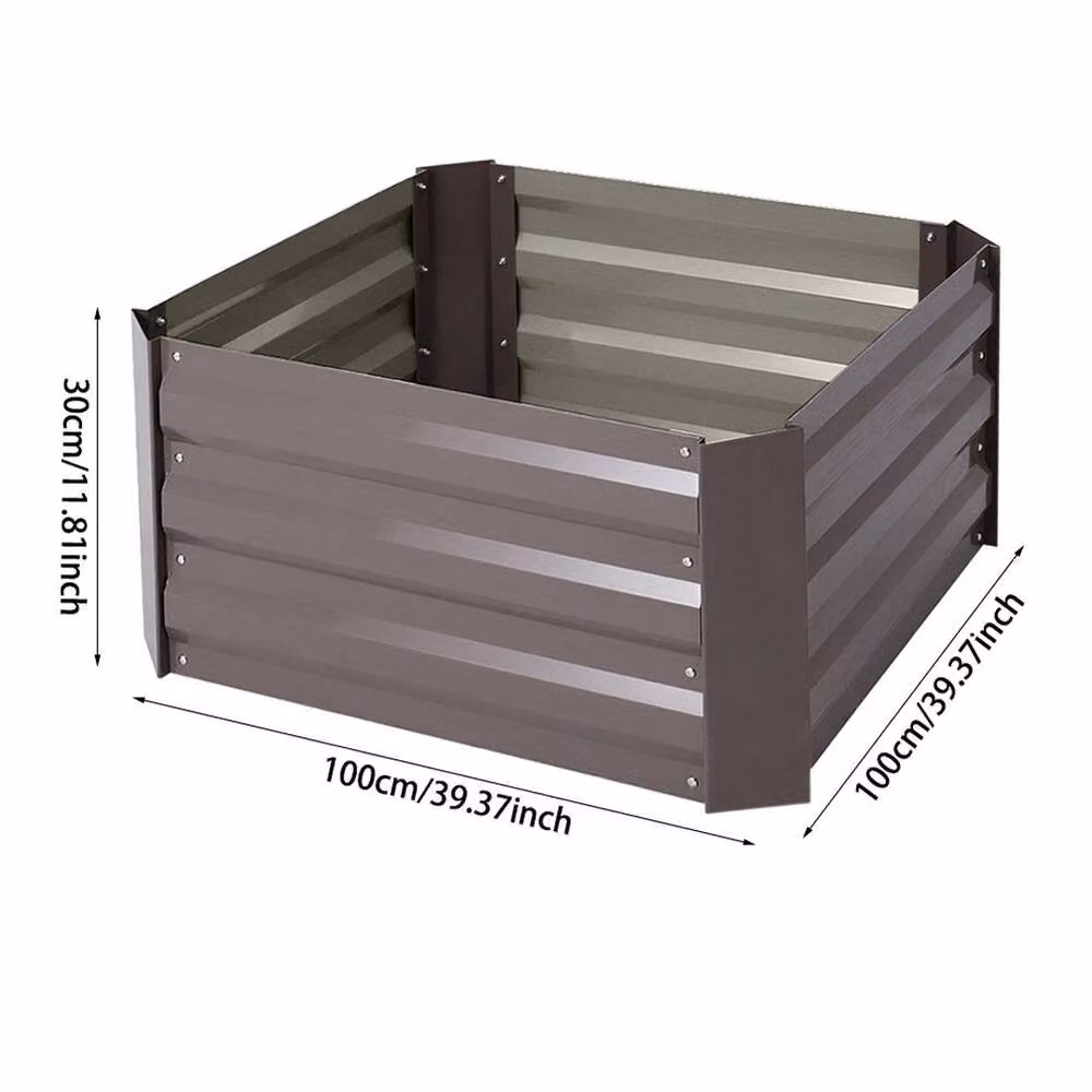 Kelvenix Brown Galvanised Steel Raised Bed – 2