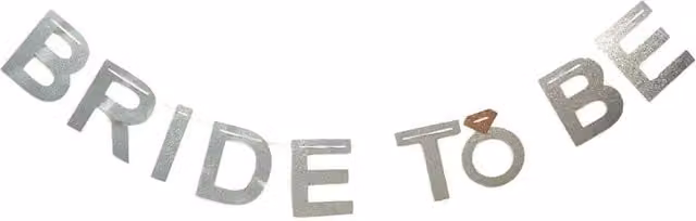 Syntego Silver Glitter Bride To Be Hanging Paper Bunting Banner for Wedding and Hen Parties