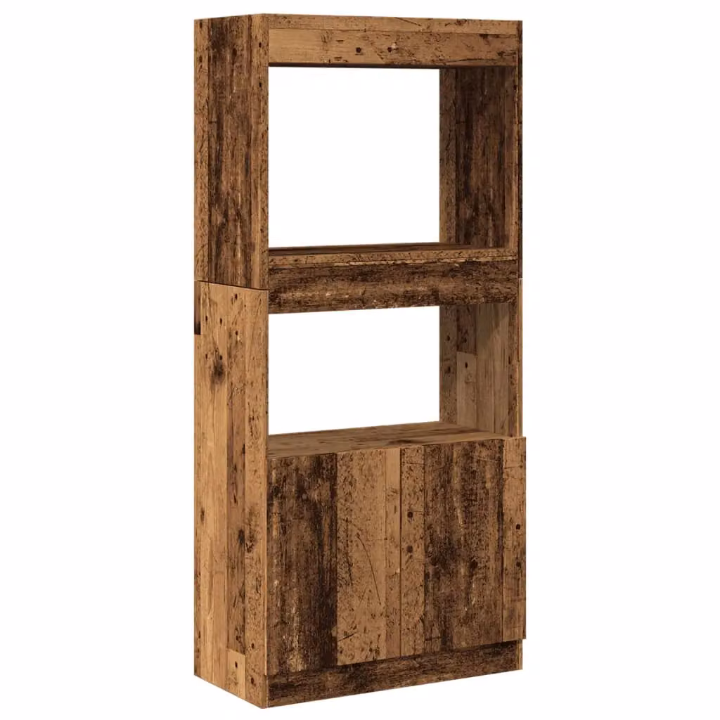 Berkfield Home Old Wood Highboard in Brown, W/D/H: 63 x 33 x 140 cm – 2