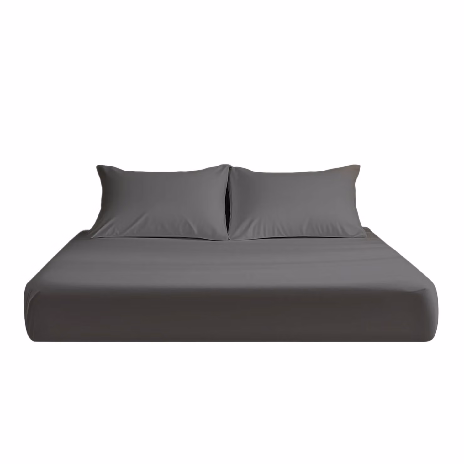 Snug City Double Microfibre Soft Touch Fitted Sheet in Dark Grey, W/D/H: 140 x 200 x 25 cm – 2