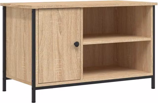 Berkfield Home Sonoma Oak TV Cabinet in Light Brown, W/D/H: 80 x 40 x 50 cm – 1