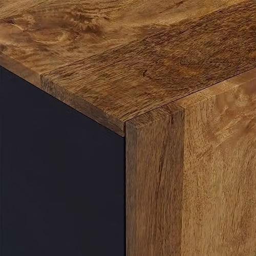 vidaXL Rustic Farmhouse TV Cabinet in Brown, Made from Solid Mango and Engineered Wood – 3
